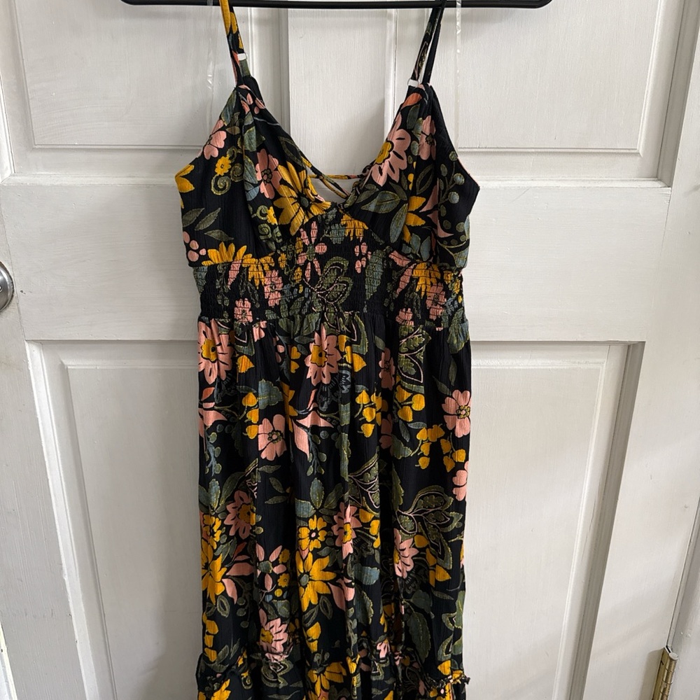 Floral Black Dress